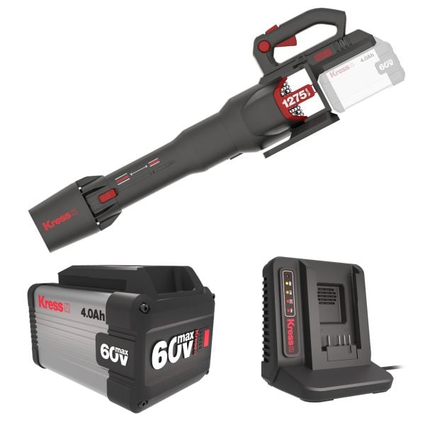 Startset KRESS KG560E.9 60V accu bladblazer 1275m³/u luchtverplaatsing